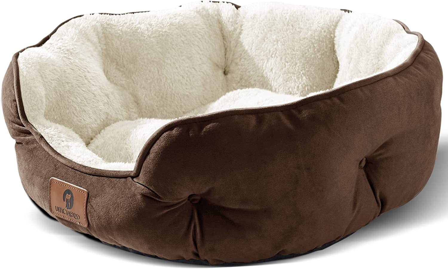 Small Dog Bed for Small Dogs, Cat Beds for Indoor Cats, Pet Bed for Puppy and Kitty, Extra Soft & Machine Washable with Anti-Slip & Water-Resistant Oxford Bottom, Brown, 20 Inches Small Dog Bed for Small Dogs, Cat Beds for Indoor Cats, Pet Bed for Puppy and Kitty, Extra Soft & Machine Washable with Anti-Slip & Water-Resistant Oxford Bottom, Brown, 20 Inches